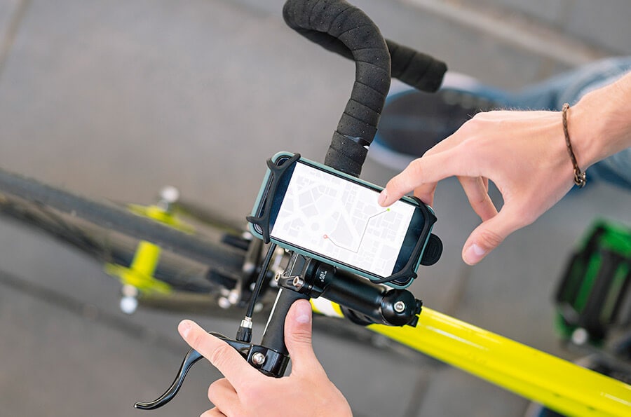 GPS na bicicleta.